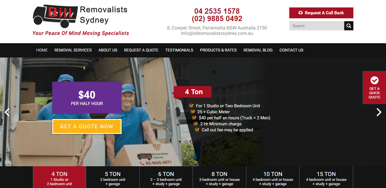 Bill Removals Sydney