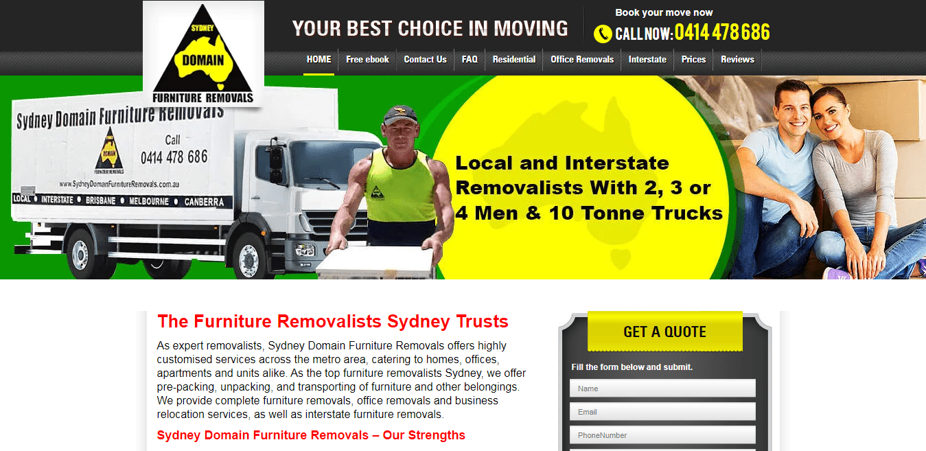 Sydney Domain Furniture Removals
